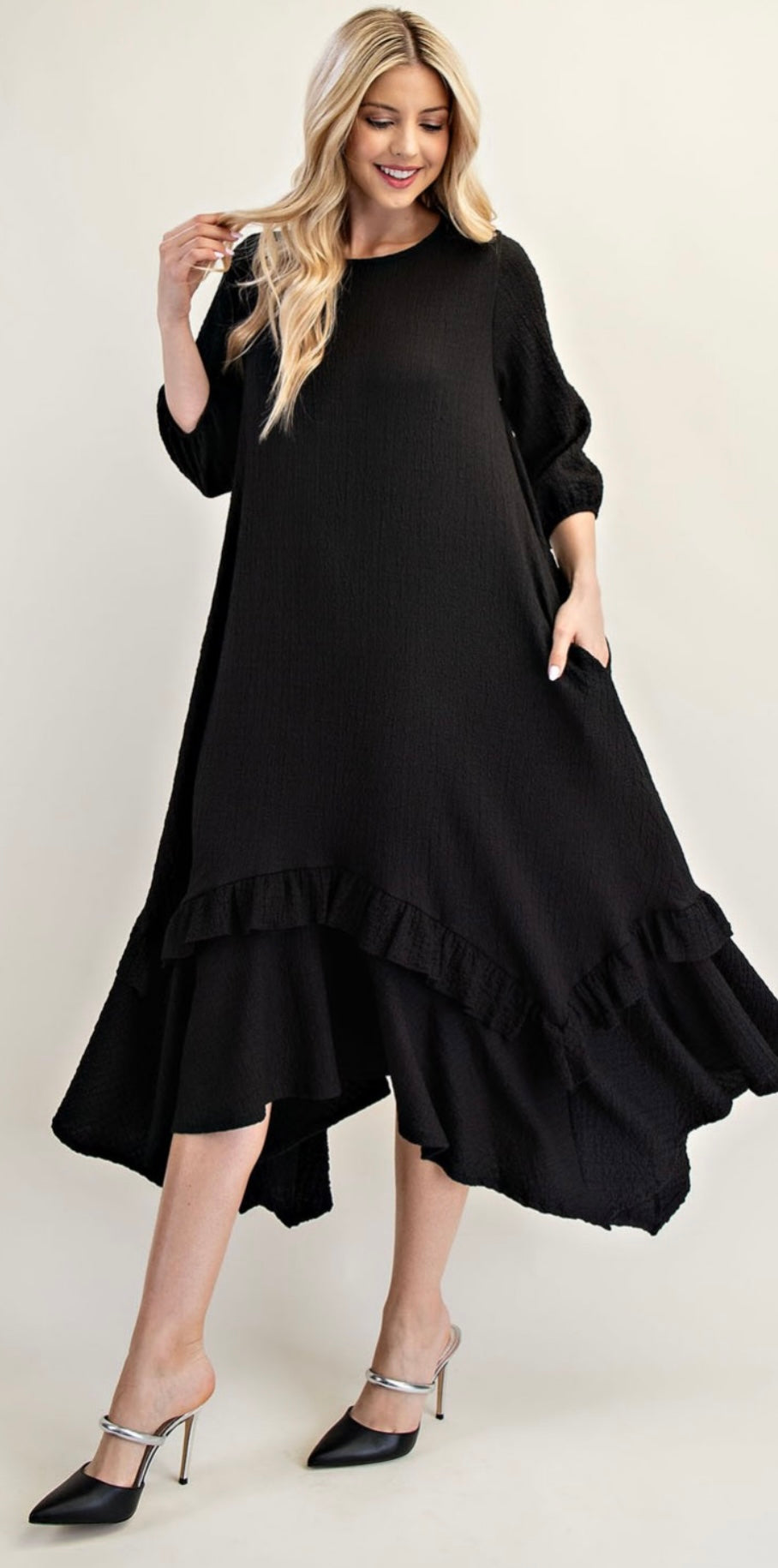Black High Low Dress