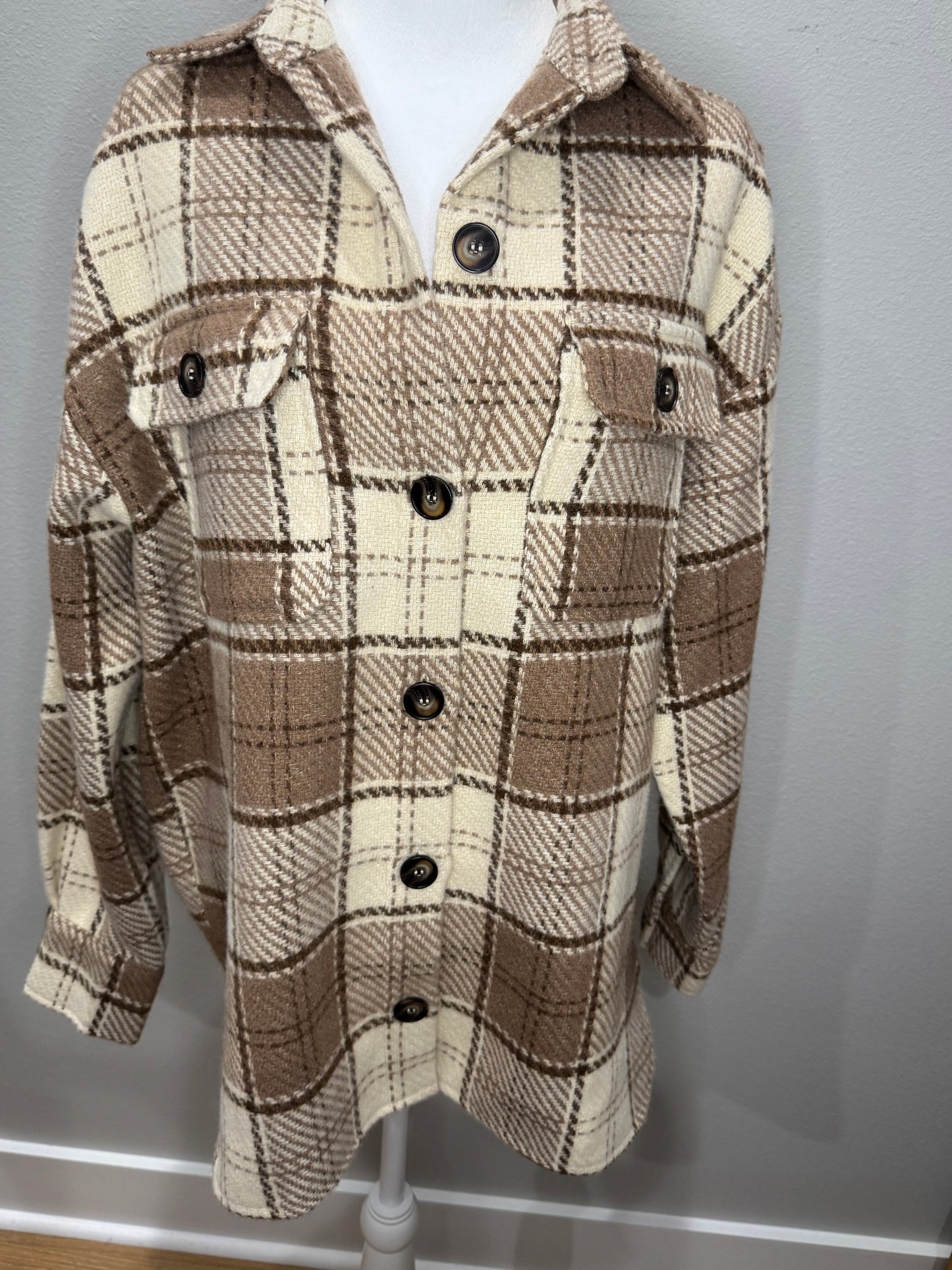Brown Plaid Shacket