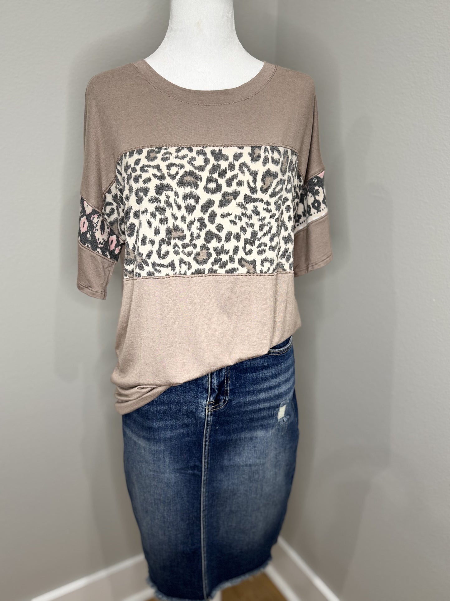 Leopard Print Oversized T-Shirt
