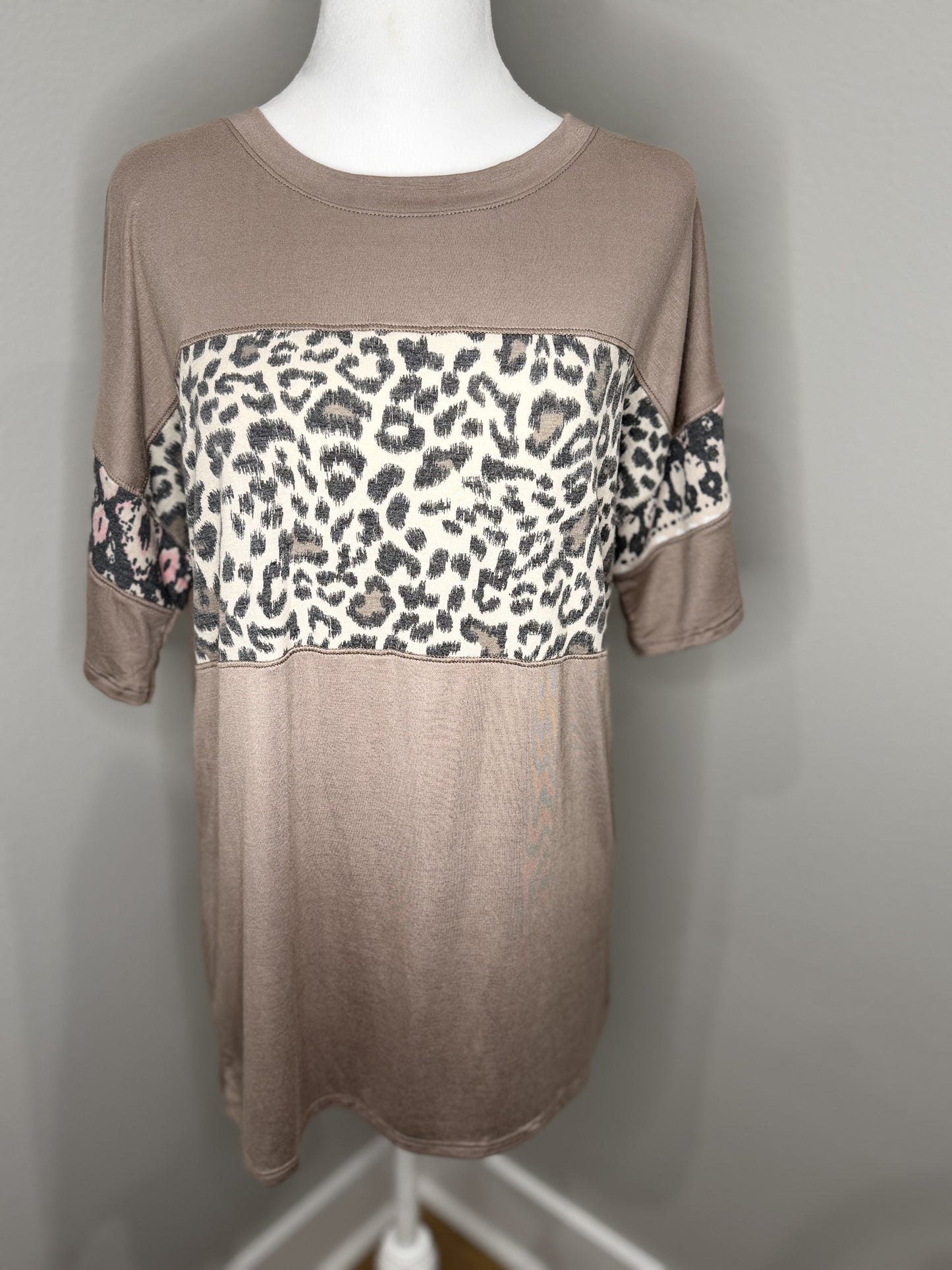 Leopard Print Oversized T-Shirt
