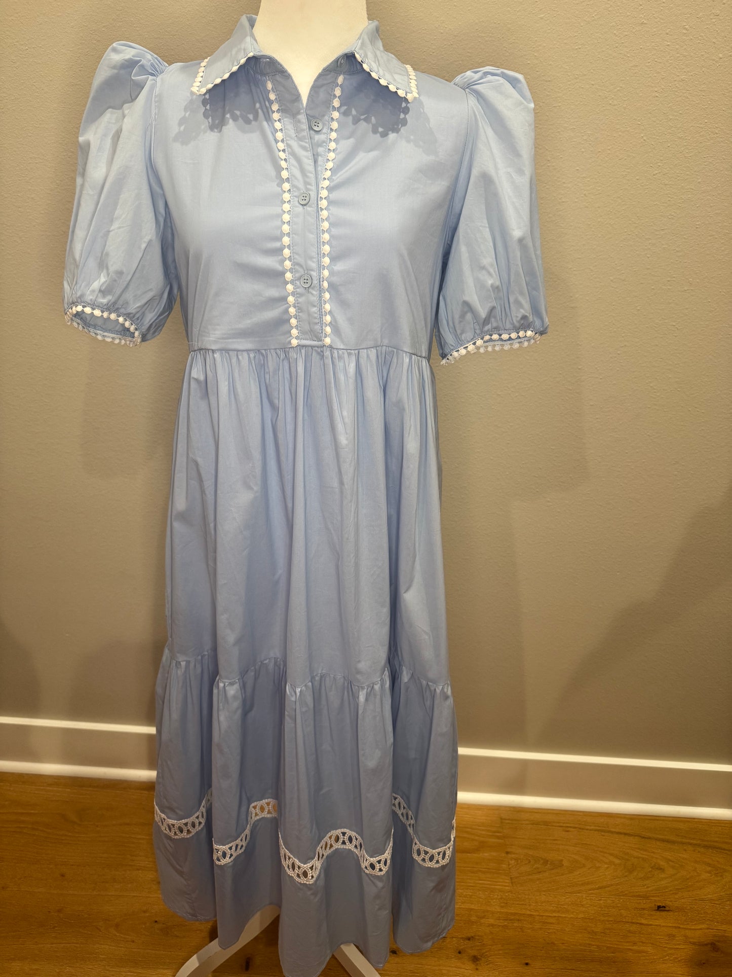 Baby Blue Midi Dress