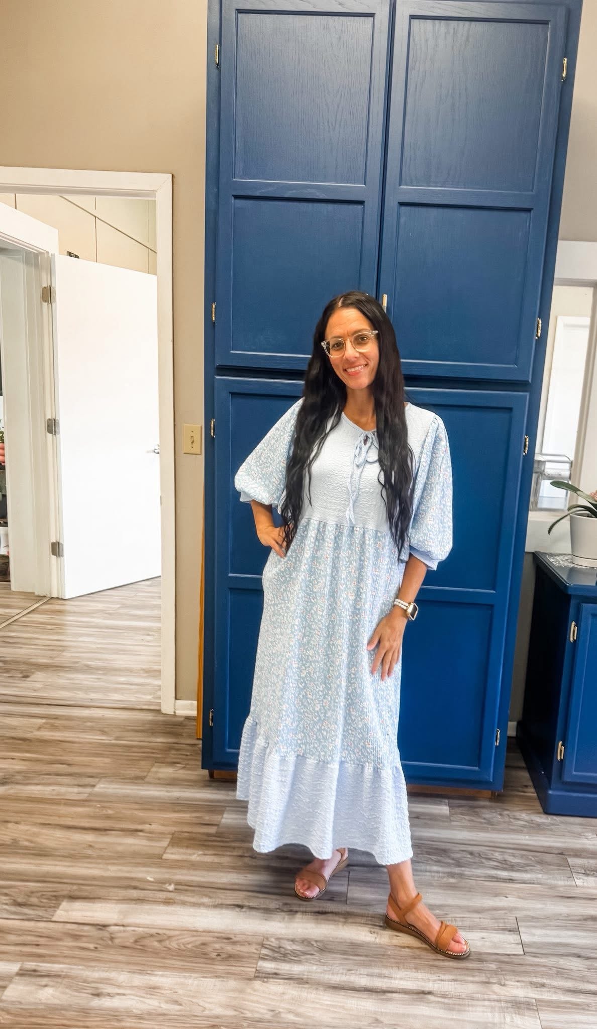 Light Blue Floral Dress
